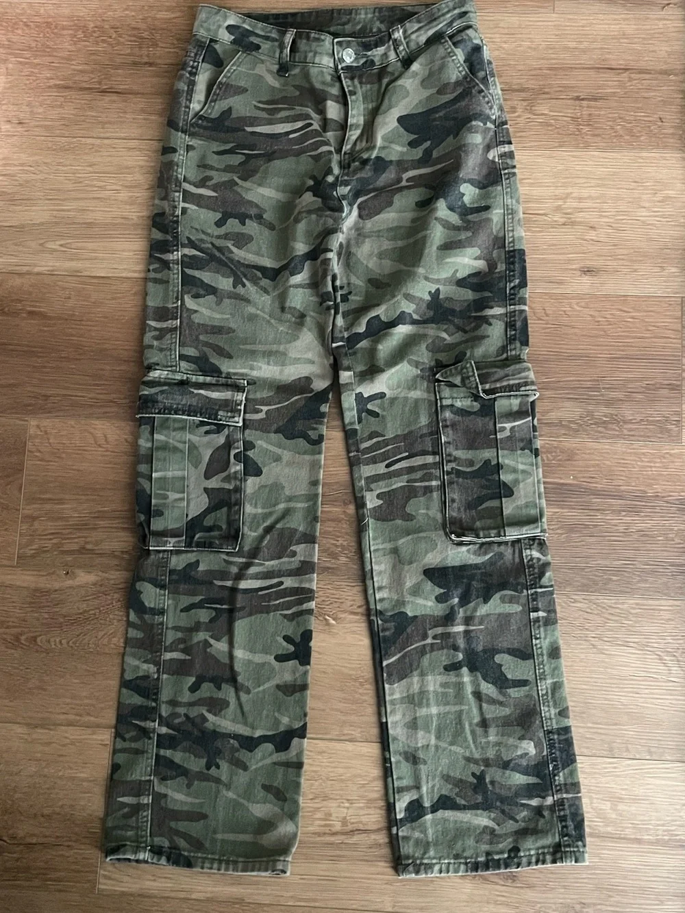 Olive & Brown Camo Cargo Pants